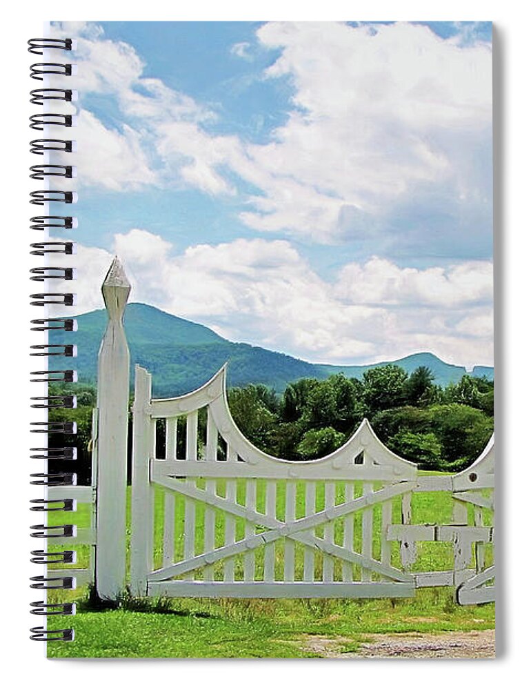 Blue Ridge Mountains Spiral Notebook featuring the digital art Gateway to the Mountains by Susan Hope Finley