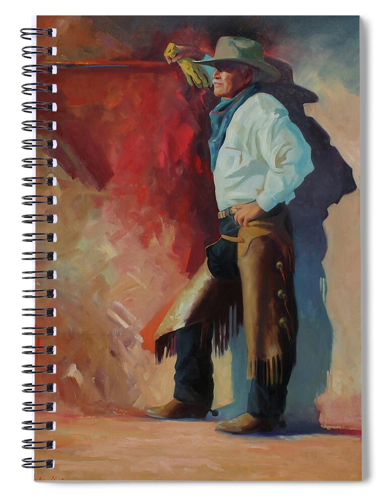 Figurative Art Spiral Notebook featuring the painting Gemini Man by Carolyne Hawley