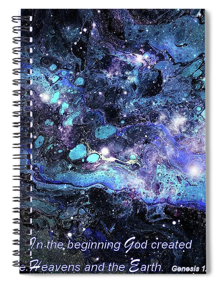 Faith Spiral Notebook featuring the painting Gen 11 by Art by Gabriele