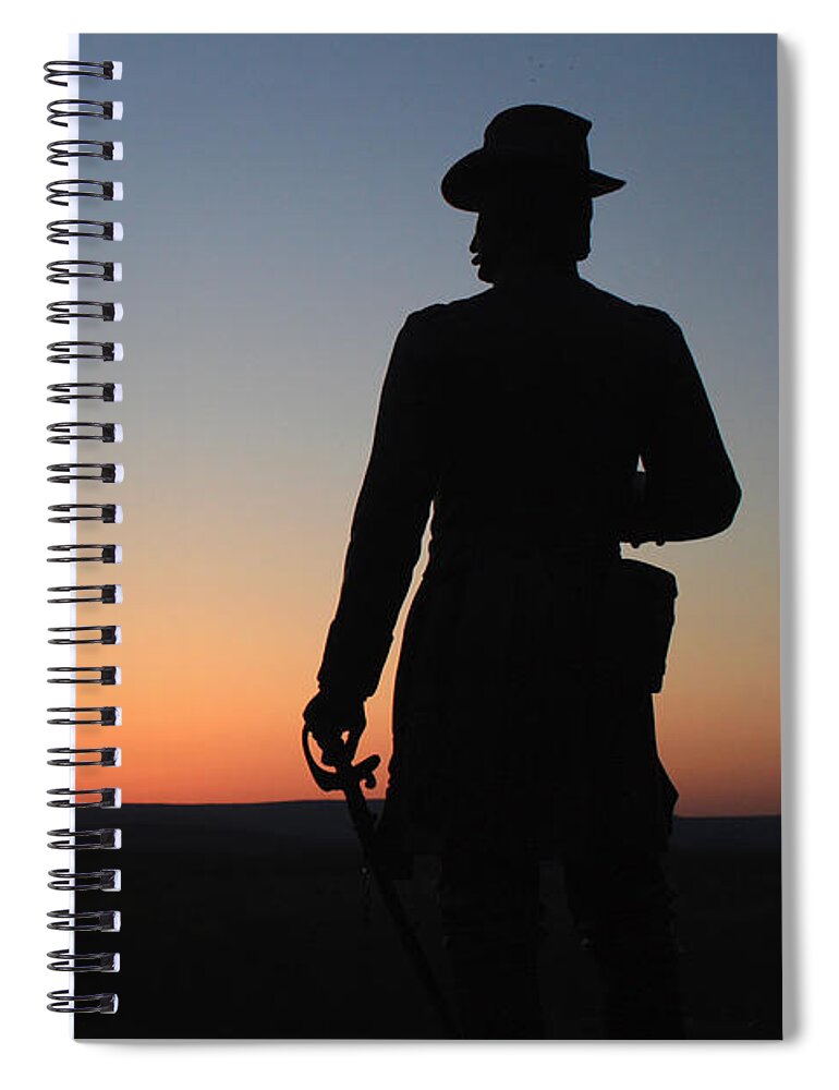 Art Prints Spiral Notebook featuring the photograph General Warren at Gettysburg by Nunweiler Photography