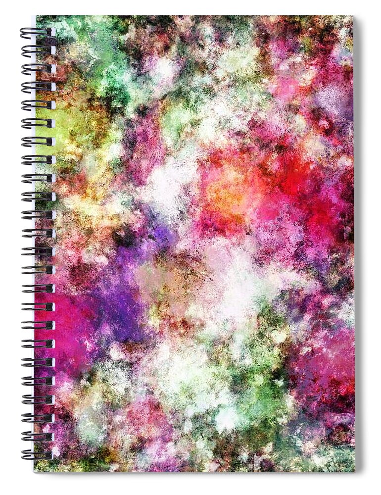 Red Spiral Notebook featuring the digital art Generator by Keith Mills