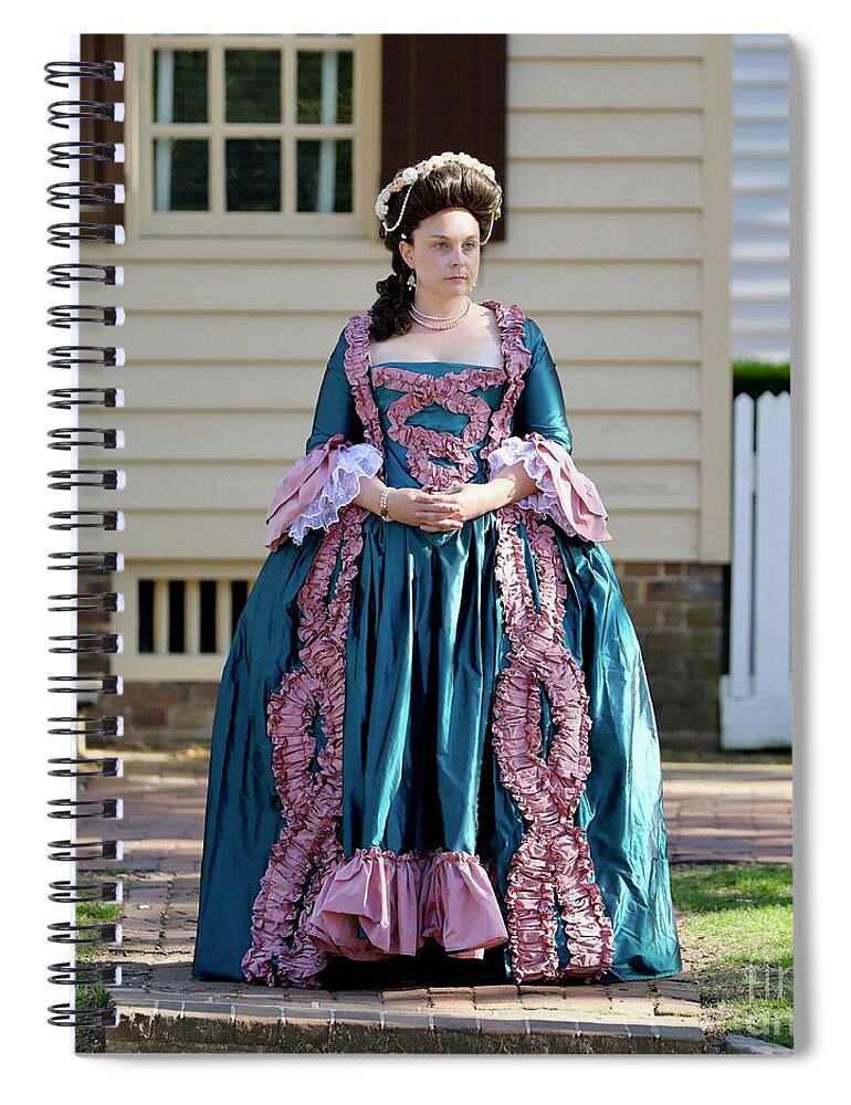 Colonial Williamsburg Spiral Notebook featuring the photograph Genteel Lady by Lara Morrison