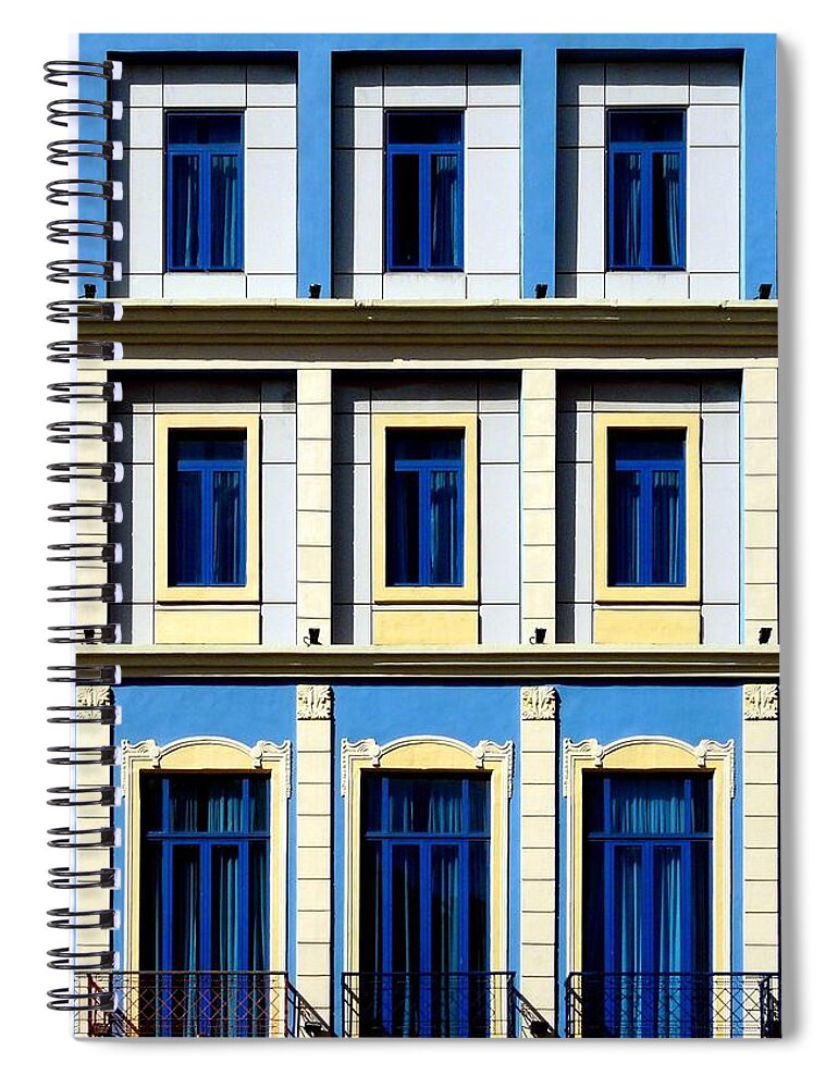 Latin America Spiral Notebook featuring the photograph Geometric Colonial Buildings by Francesco Pallante (isco72)