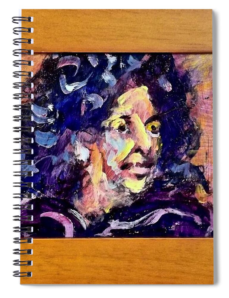 Portrait Spiral Notebook featuring the photograph George Sand by Les Leffingwell
