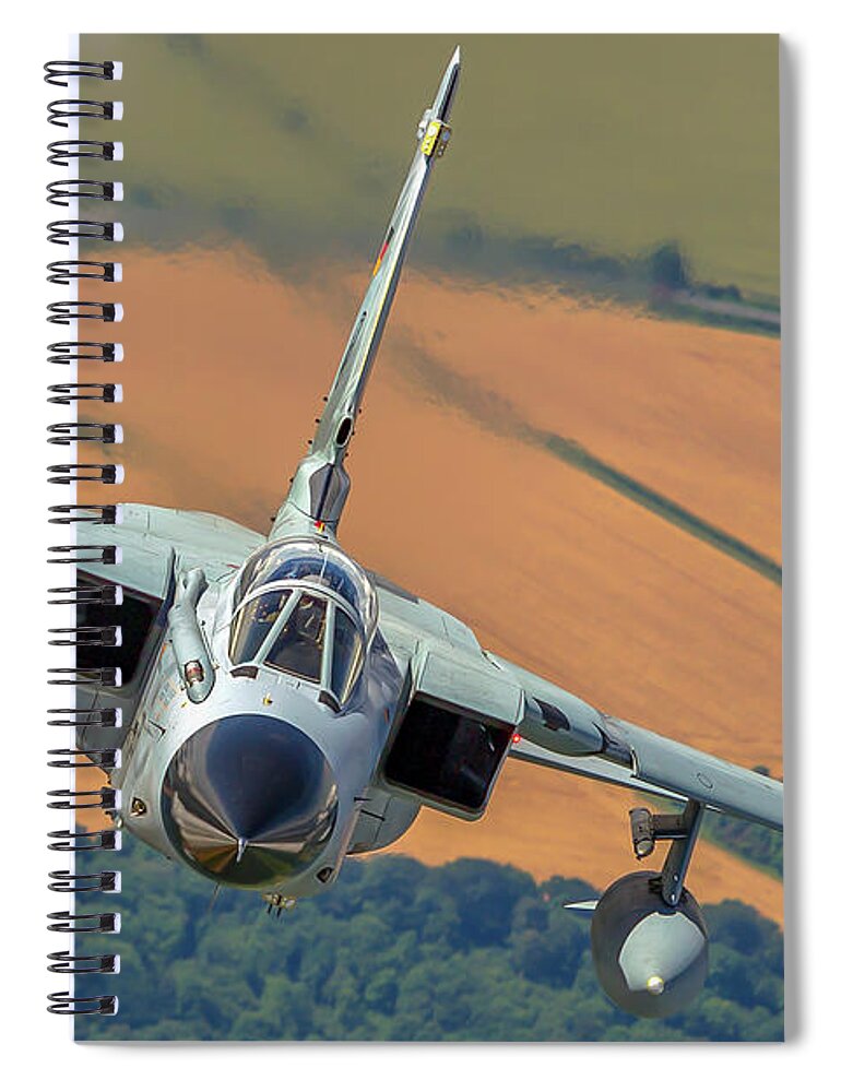 German Spiral Notebook featuring the photograph German Air Force, Panavia Tornado b3 by Nir Ben-Yosef