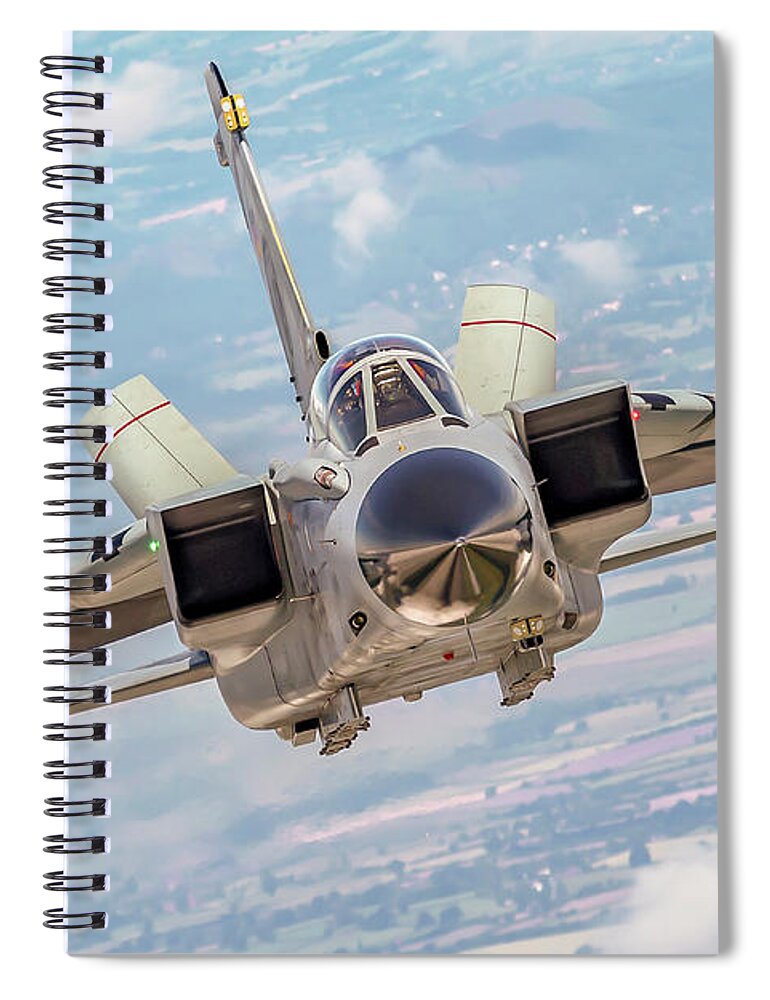 German Spiral Notebook featuring the photograph German Air Force, Panavia Tornado b6 by Nir Ben-Yosef
