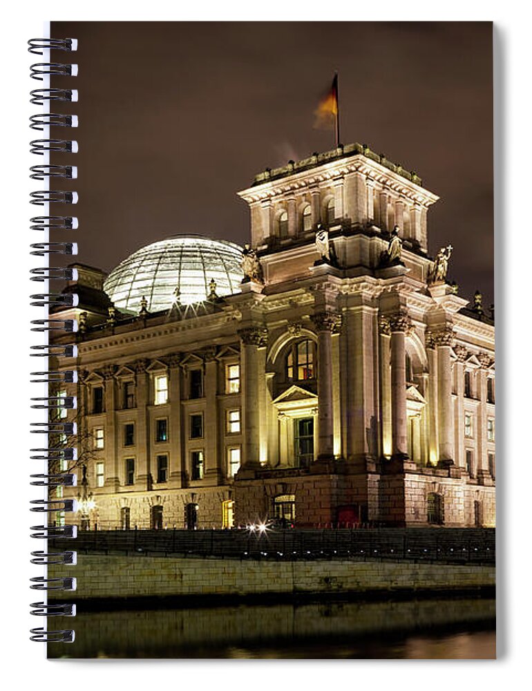 Berlin Spiral Notebook featuring the photograph Germany, Berlin, View Of Reichstag by Westend61