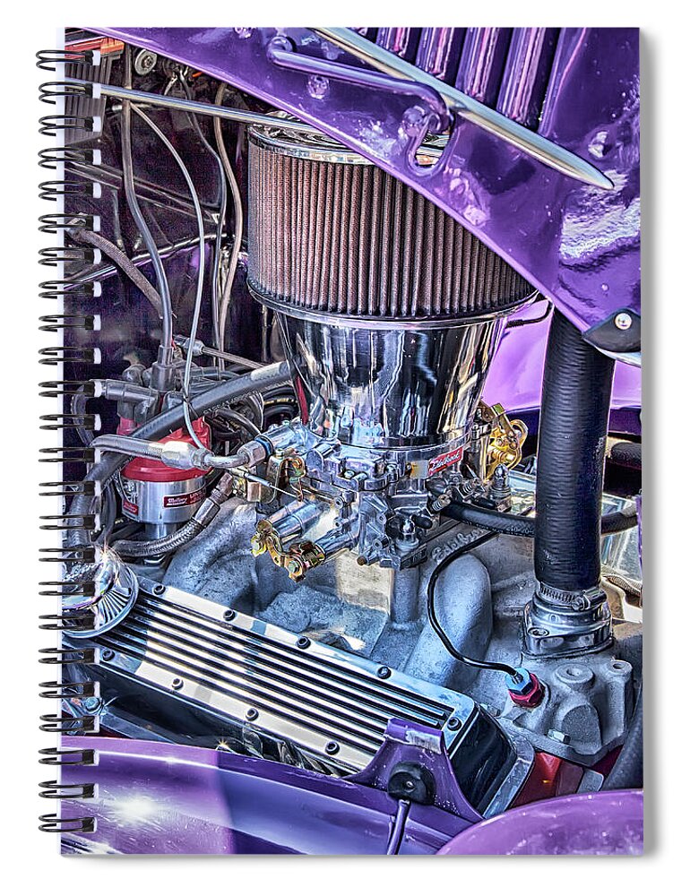 Car Show Spiral Notebook featuring the photograph Get Your Motor Running by Theresa Tahara