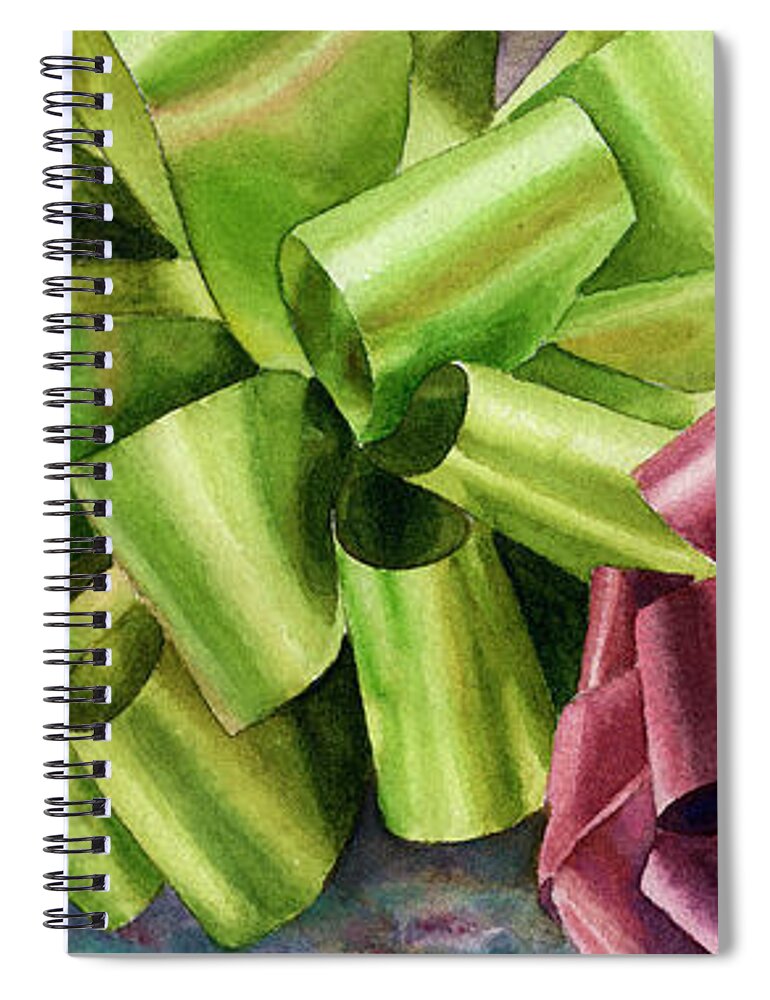 Bows Painting Spiral Notebook featuring the painting Gifts by Anne Gifford