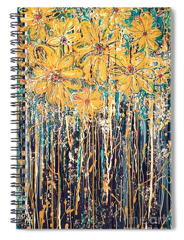 Girls Night Out Spiral Notebook featuring the painting Girls Night Out by Jacqui Hawk