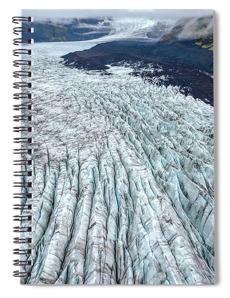 Drone Spiral Notebook featuring the photograph Glacier Art by David Letts