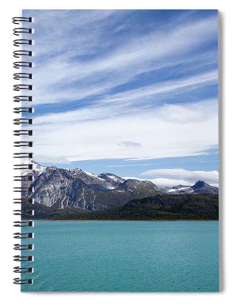 View Spiral Notebook featuring the photograph Glacier Bay Skies by Ramunas Bruzas