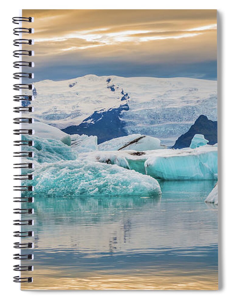 Scenics Spiral Notebook featuring the photograph Glacier Lagoon, Iceland by William Toti