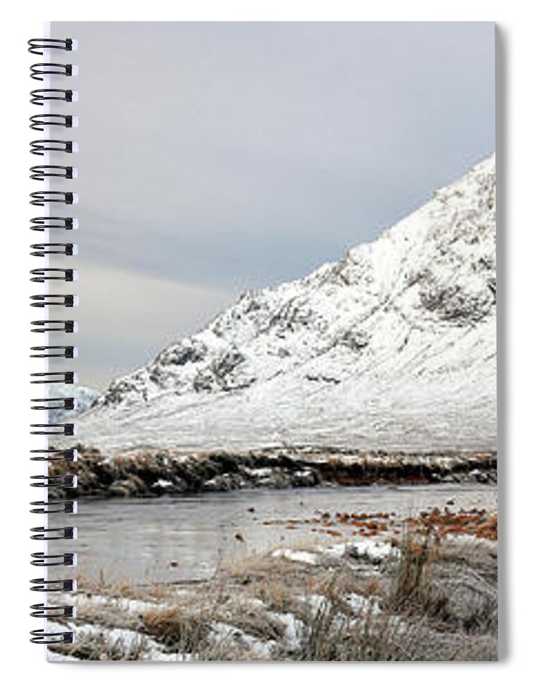  Spiral Notebook featuring the photograph Glencoe Snowy Morning by Grant Glendinning