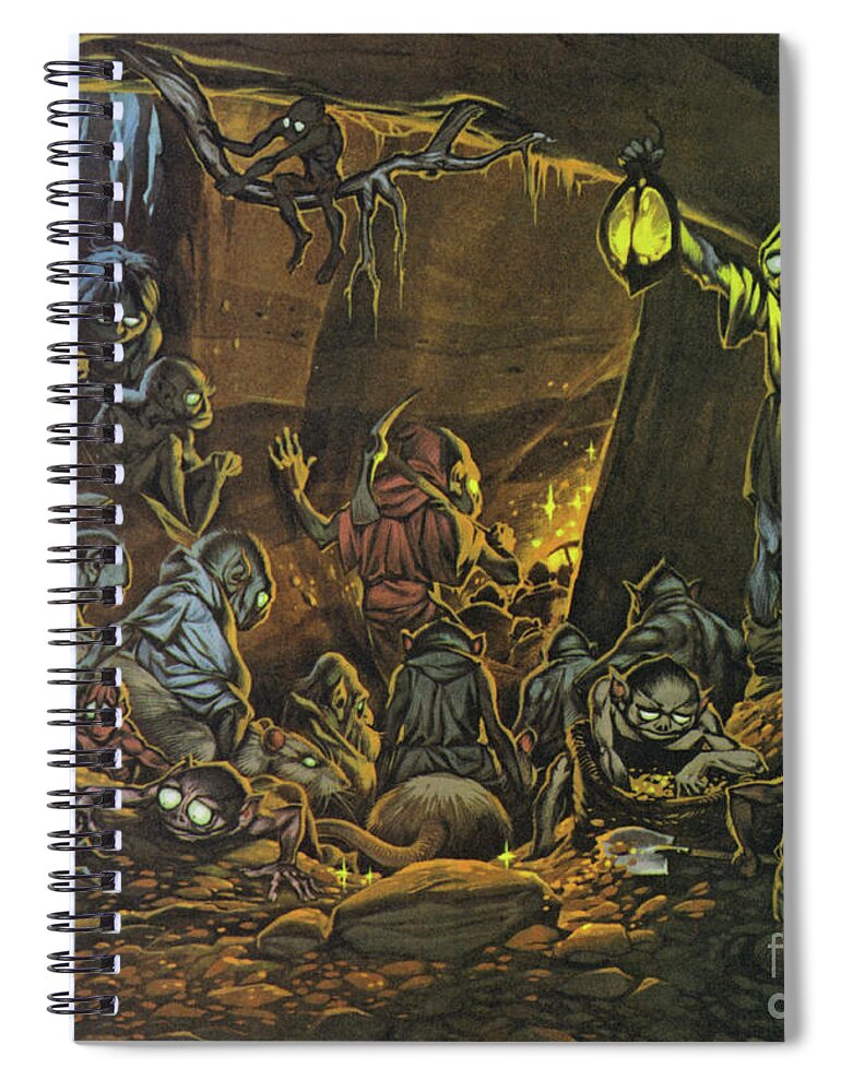 Myth Spiral Notebook featuring the painting Gnomes by Angus McBride