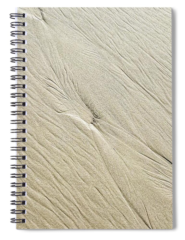 Sand Spiral Notebook featuring the photograph Go with the Flow by Portia Olaughlin