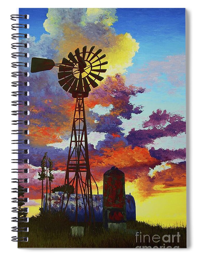 Landscape Spiral Notebook featuring the painting God's Gifts by Cheryl Fecht