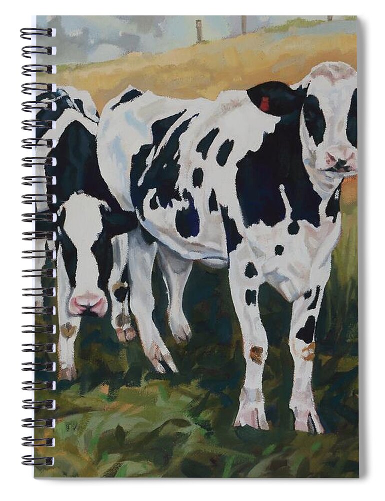 607 Spiral Notebook featuring the painting Goin 'to Grazeland by Phil Chadwick