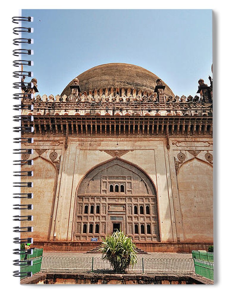 Arch Spiral Notebook featuring the photograph Gol Gumbaz, Bijapur, Karnataka by Mukul Banerjee Photography