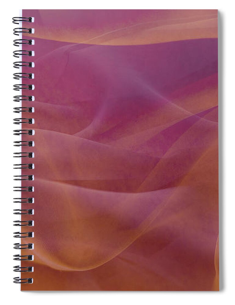 Shadow Spiral Notebook featuring the photograph Gold And Lavendar Flowing Light by Jcarroll-images