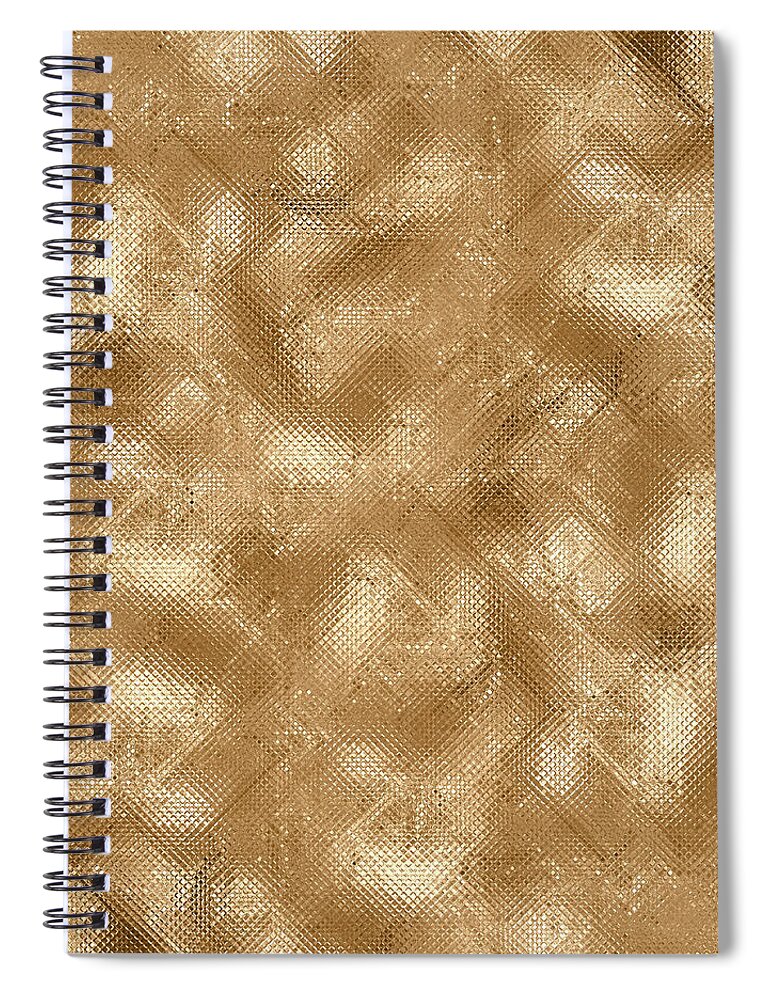 Cute Spiral Notebook featuring the photograph Gold metal by Top Wallpapers
