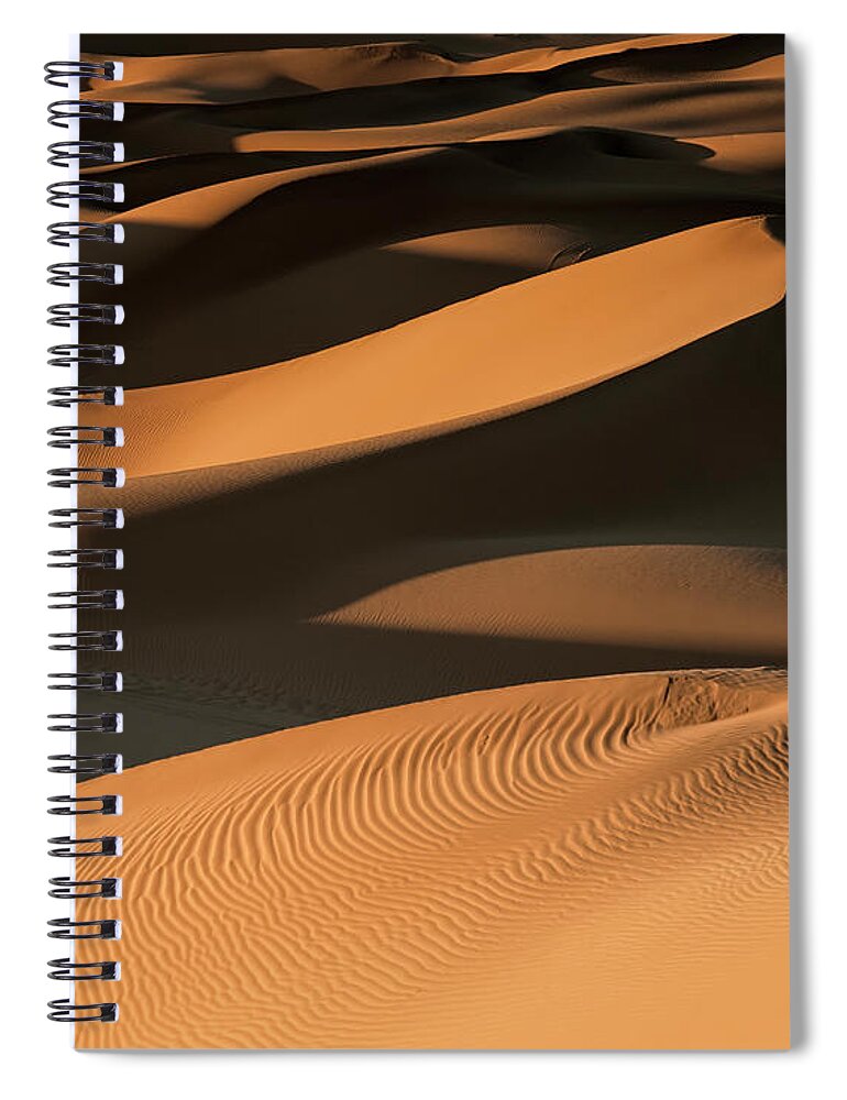 Desert Spiral Notebook featuring the photograph Golden Dunes by Jennifer Magallon