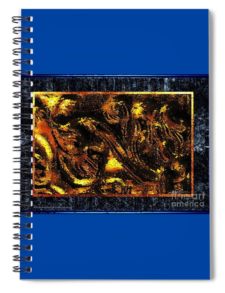 Gold Spiral Notebook featuring the photograph Golden Ship of Stars and Dreams by Aberjhani