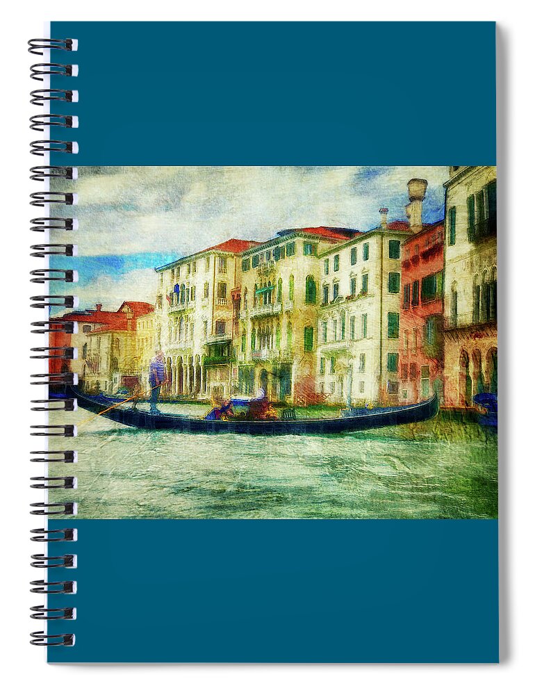 Gondola Spiral Notebook featuring the photograph Venice Gondola Ride by Jill Love