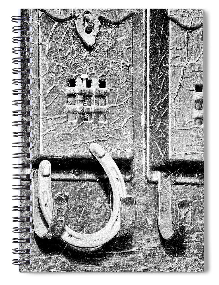 Black And White Spiral Notebook featuring the photograph Good Luck by Minnie Gallman