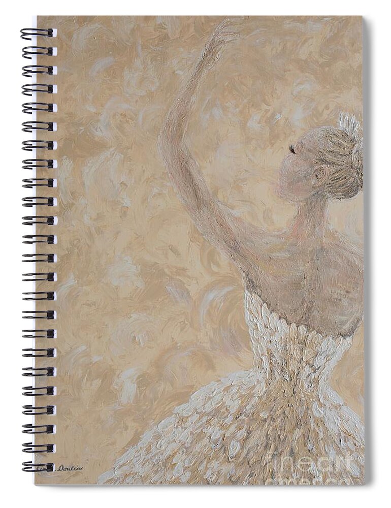 Ballet Spiral Notebook featuring the painting Grace Defined by Linda Donlin