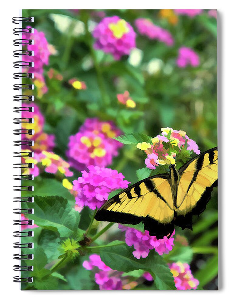 Nature Spiral Notebook featuring the photograph Graceful Swallowtail by Amy Dundon