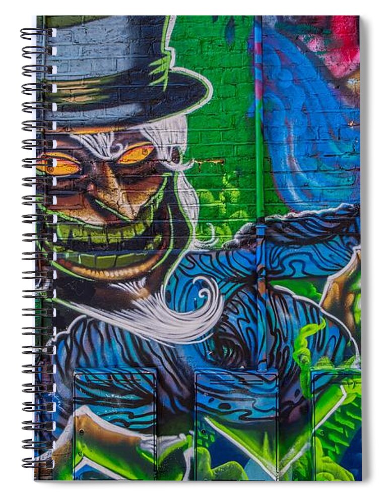Graffiti Spiral Notebook featuring the photograph Graffiti Art Painting of Phantom Paint Sprayer by Raymond Hill