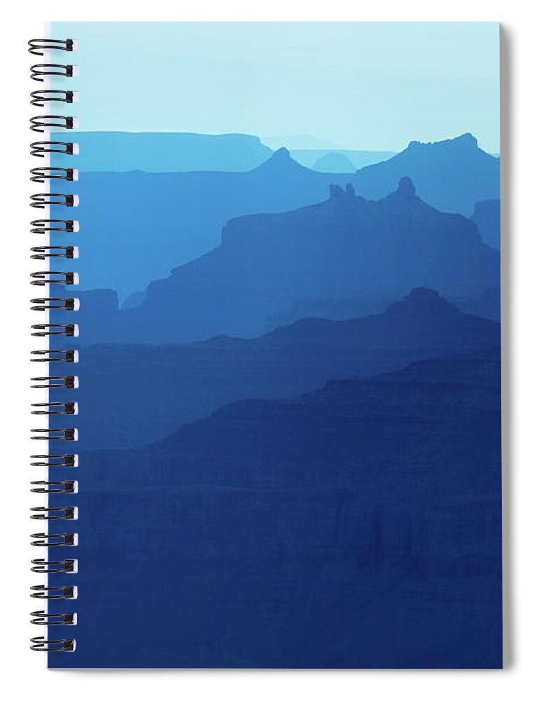 Scenics Spiral Notebook featuring the photograph Grand Canyon Silhouette by Mayakova