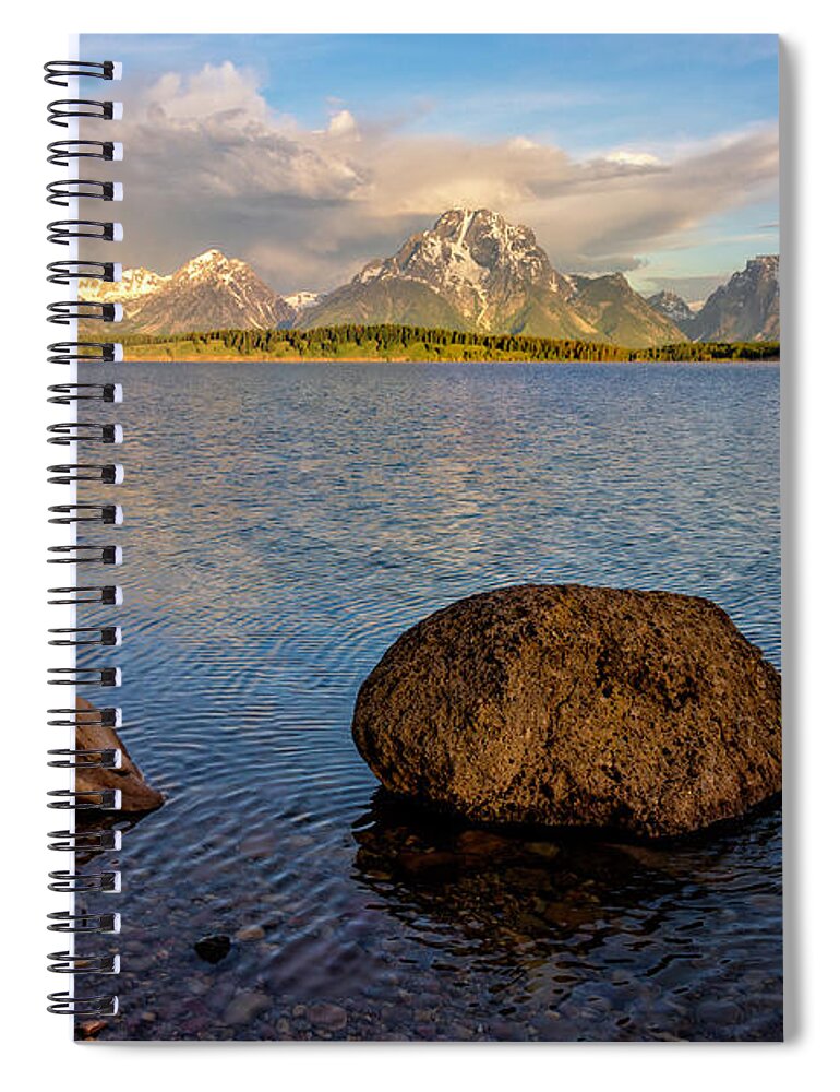 Grand Teton National Park Sunrise Spiral Notebook featuring the photograph Grand Teton Sunrise by Brian Harig