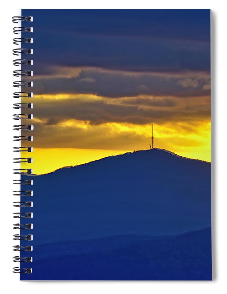 Grandmother Mountain Spiral Notebook featuring the photograph Grandmother Mountain Sunset by Meta Gatschenberger