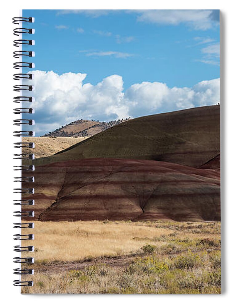 Bentonite Claystone Spiral Notebook featuring the photograph Grassland at John Day by Robert Potts