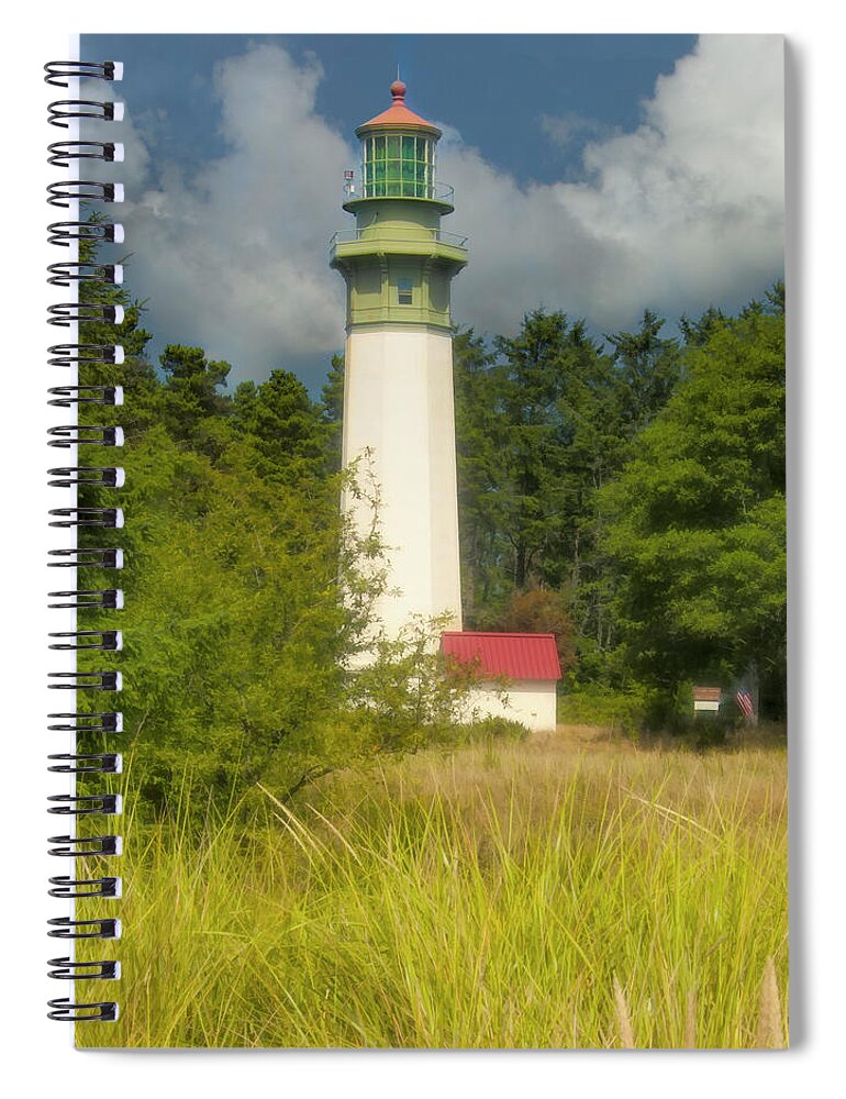 Lighthouse Spiral Notebook featuring the photograph Grays Harbor Lighthouse, Washington, USA by Mitch Spence