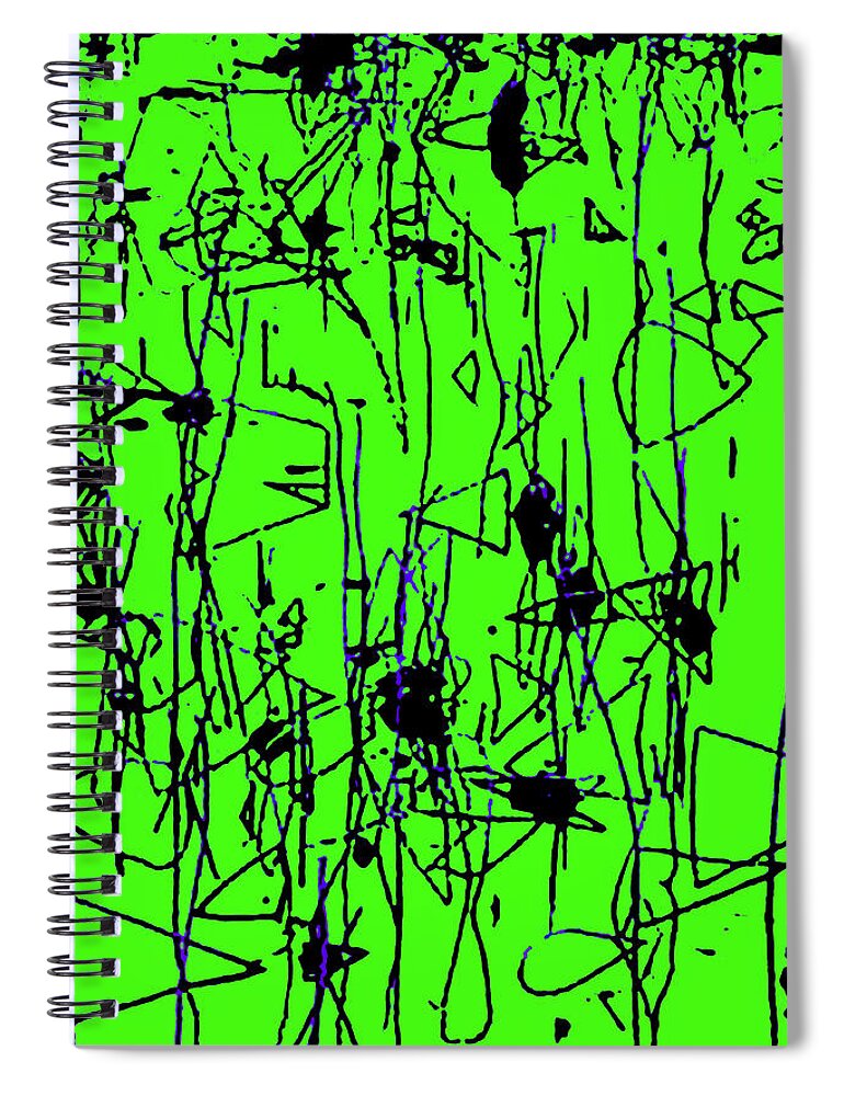 Green Spiral Notebook featuring the digital art GREEN, Abstract, Realism, Photography by Scott S Baker