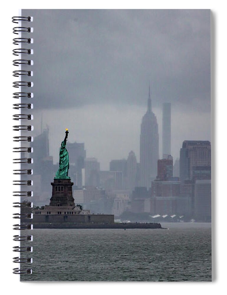 Bay Spiral Notebook featuring the photograph Green Lady in Harbor by Darryl Brooks