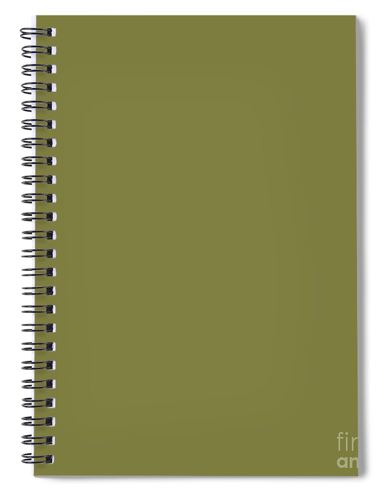 Green Spiral Notebook featuring the digital art Green Solid Color by Delynn Addams for Home Decor by Delynn Addams