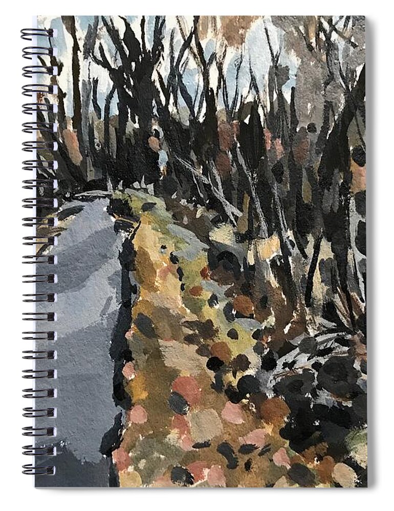 Boise Spiral Notebook featuring the painting Greenbelt Study #1 by Les Herman