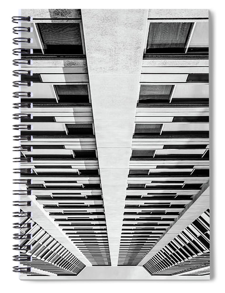 Architecture Spiral Notebook featuring the photograph Grey Matters by Len Tauro