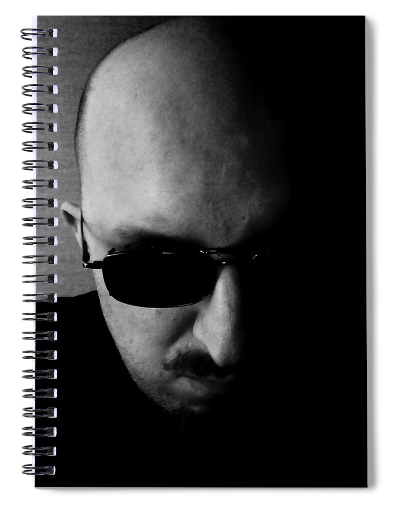  Spiral Notebook featuring the photograph Grey-scale Self by Adrian Maggio