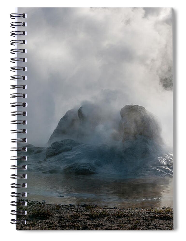 Landscape Spiral Notebook featuring the photograph Grotto Geyser - Yellowstone National Park by Sandra Bronstein