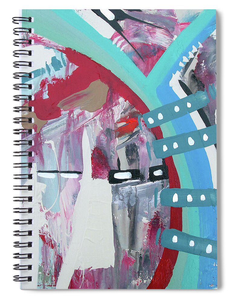  Spiral Notebook featuring the painting Guitar Rythm by John Gholson