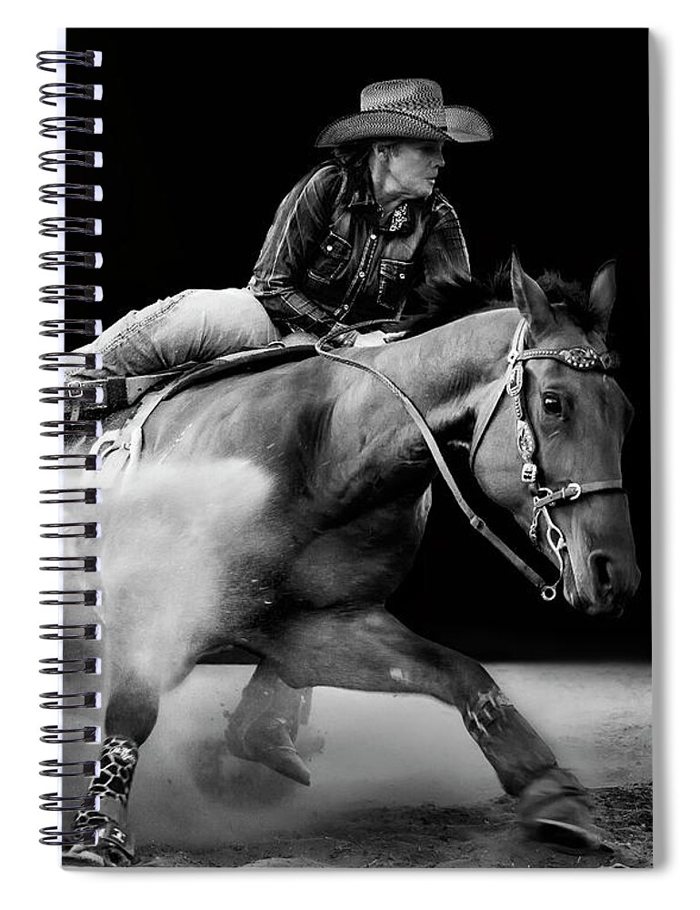 Barrel Spiral Notebook featuring the photograph H U S T L E R by Andrew Dickman