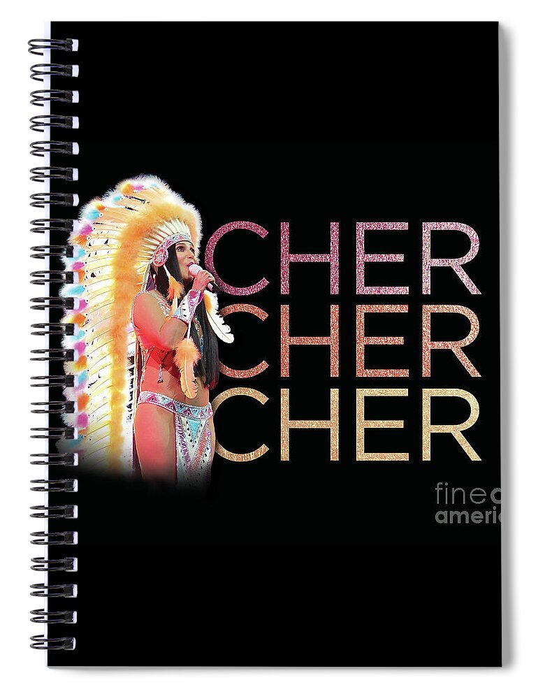 Cher Spiral Notebook featuring the digital art Half Breed Cher by Cher Style