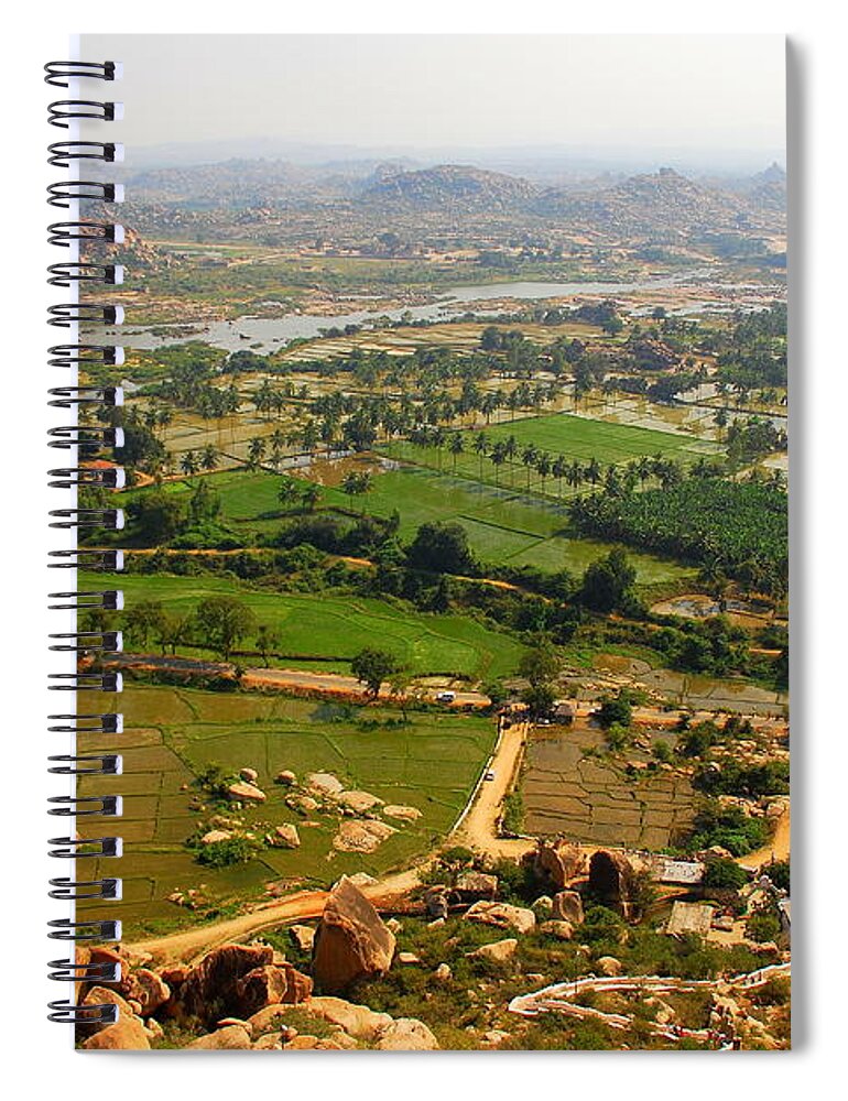 Scenics Spiral Notebook featuring the photograph Hampi Landscape by Aditi Das Patnaik
