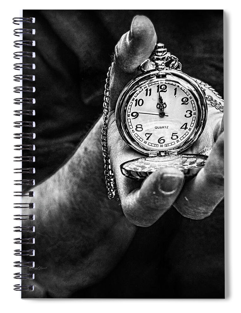 Hand Of Time Spiral Notebook featuring the photograph Hand of Time by Sharon Popek