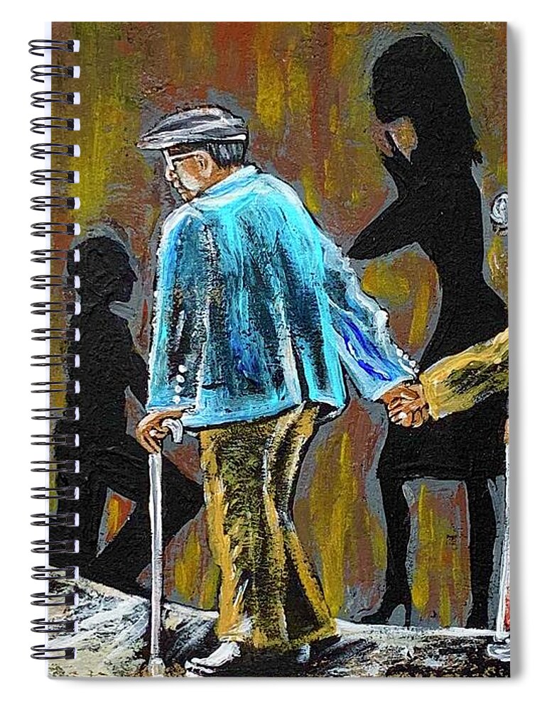 Love Spiral Notebook featuring the painting Happiness Happened by Artist RiA